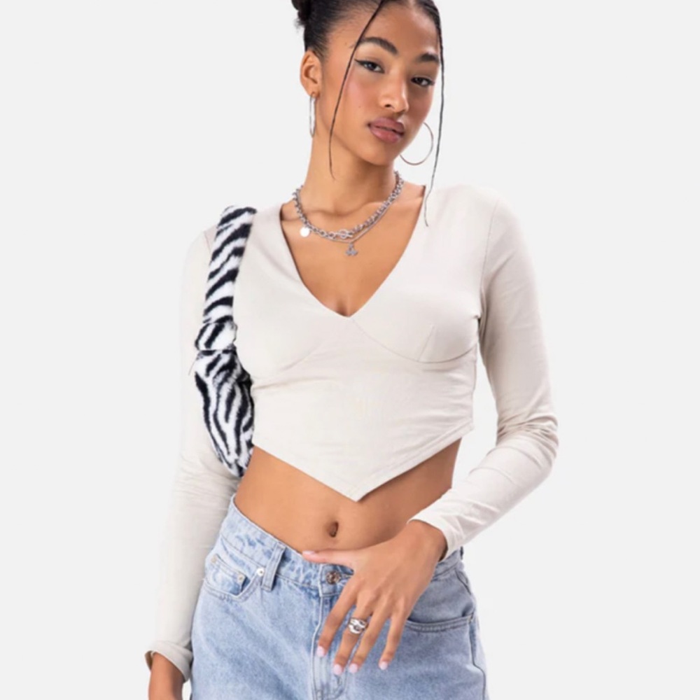 Stratton Handkerchief-Hem Crop Top